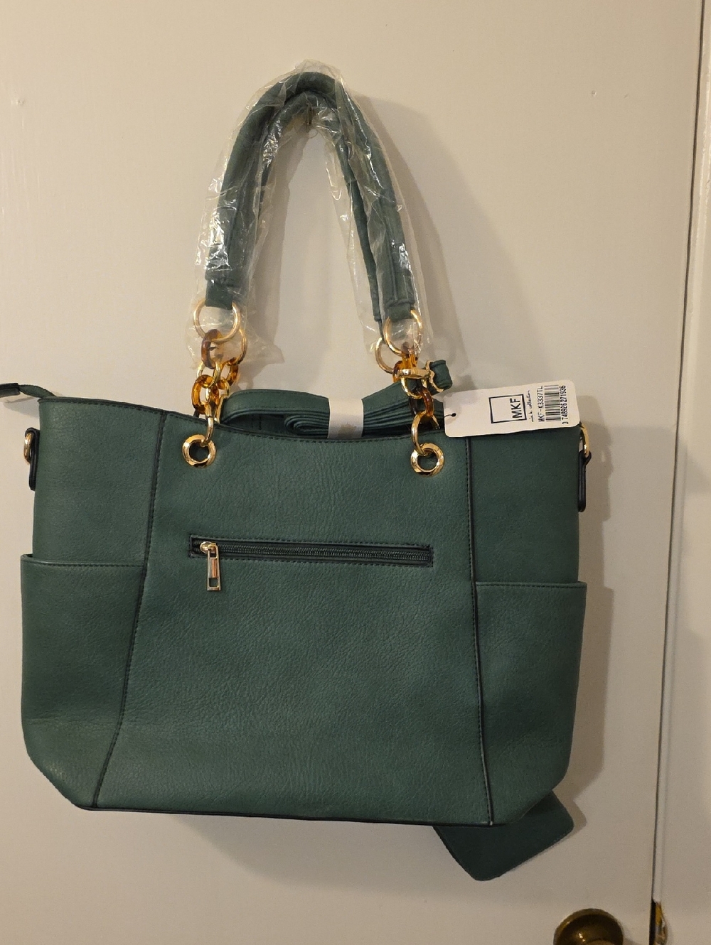 MKF Green Structured Satchel/ Shoulder Bag And Wallet